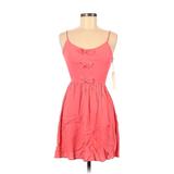 LC Lauren Conrad Casual Dress - Fit & Flare: Pink Hearts Dresses - Women's Size 2