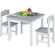 Kindertisch mit 2 Stühlen, Kindersitzgruppe mit Stauraum, Sitzgruppe für Kinderzimmer Spieltisch
