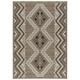 Tapis intérieur et extérieur aspect jute ethnique noir-200x290