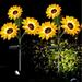 Sunflower Solar Lights Outdoor 2 Pack Solar Garden Lights Waterproof Solar Flower Lights for Garden Pathways Backyard Patio Yard Decorative