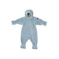 Sterntaler Baby Jungen Overall Baby Melange Overall - Overall Baby - aus Microfleece mit Stickerei und Reißverschluss - rauchgrau, 74