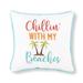 10" x 10" Chillin With My Beaches Embroidered Throw Pillow