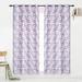 Pro Space Blackout Window Curtains 52 in W x 84 in L Flowers in Grey (2 Pannel)