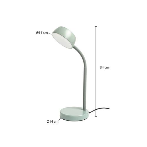 Lindby Tijan LED-Tischleuchte, grau, Flexarm