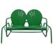 Northlight 2-Person Outdoor Retro Tulip Metal Patio Double Glider Chair Green