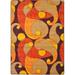 Joy Carpets Kid Essentials Jazzy Rectangle Teen Area Rugs 02 Orange & Purple - 7 ft. 8 in. x 10 ft. 9 in.
