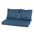 Aoodor Loveseat Cushions Set 46.5 x24.4 x3.9 Deep Seating Bench Chair Cushions with Back Pillows Seat Cushion and Dust Jacket for Indoor and Outdoor - 3 Piece Set