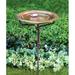Solid Copper Bird Bath with Stake