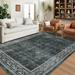 HOMERRY Area Rug for Living Room 5 x 7 Modern Bordered Area Rug Contemporary Geometric Chic Accent Rug Modern Floor Carpet for Bedroom Dining Room Gray