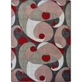 Joy Carpets 1531D-01 Kid Essentials Jazzy Rectangle Teen Area Rugs 01 Red & Gray - 7 ft. 8 in. x 10 ft. 9 in.