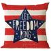 Wovilon Pillows Throw Pillows Pillow Covers Independence Day Pillowcase Cartoon Style Linen Digital Printing Pillowcase