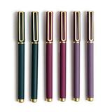 U Brands Soft Touch Catalina Felt Tip Pens 0.7mm Emerald Maroon and Purple Barrels Black Ink 6 Count (4520A04-24)