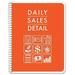 BookFactory Daily Sales Detail Log Book/Order Log Book/Daily Customer Sales Detail Register/Tracker/Transaction Logbook/Notebook Wire-O 100 Pages 8.5 x11 (BUS-100-7CW-PP-(SalesDetail)-BX)