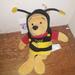 Disney Toys | Disney Pooh Teddy Bear Wearing Bumble Bee Nwt | Color: Black/Gold | Size: Small