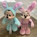 Disney Other | Disney Mickey & Minnie Mouse Easter Bunny Stuffed Animal Plush 19" Toy Doll Nwt | Color: Blue/Pink | Size: Os