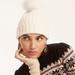 J. Crew Accessories | New J.Crew Ribbed Pom-Pom Beanie Hat In Cream - One Size | Color: Cream | Size: Os