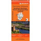 Maps/Regional (Michelin): Germany Midwest Map 543 (Edition 12) (Sheet map folded)