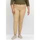 Stretch-Hose SHEEGO "Große Größen" Gr. 56, Normalgrößen, beige (beigefarben) Damen Hosen 5-Pocket-Hose Stretch-Hosen