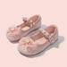 Cathalem Size 1 Wide Girls Shoes Girl Shoes Small Leather Shoes Single Shoes Children Dance Shoes Girls Girls Shoes 11 Pink 8 Years