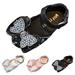Cathalem Toddler Girls Booties Fashion Summer Girls Dance Shoes Princess Dress Performance Shoes Pearl Snow Boots for Girls Black 8 Years