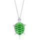 Beaux Bijoux Jade Necklaces for Women in Sterling Silver - Chinese Dragon FU Symbol Good Luck Necklace - Green Jade Jewelry - Unique Meaningful Jewelry Gifts for Women, Metal, Quartz
