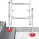SLIIMU 20'' Ladder Leveler Pair with Engraved Anti-Slip Pattern Steel Pole, Adjustable Extension Ladder Leg Ground Leveler, Universal Stair Ladder Stabilizer, Ladder Aide Leveling Feet, Orange