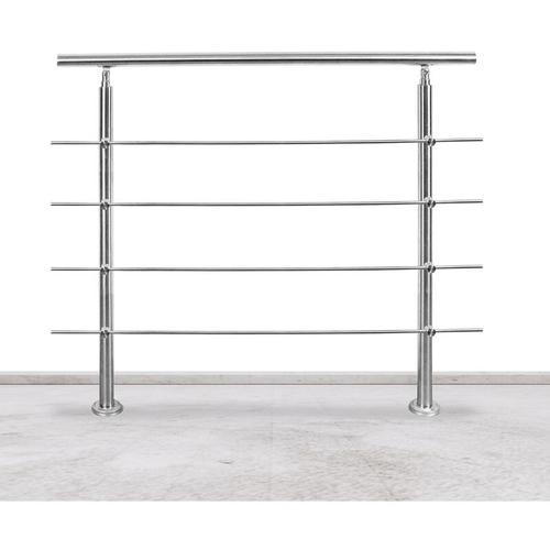 Wolketon 150cm Treppengeländer Edelstahl Handlauf Geländer für Treppen Brüstung Balkon mit 4