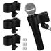 HOMEMAXS 3 Pcs Mic Clip Holders Adjustable Microphone Holders for Microphones with Iron Screw Adapters