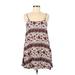 Brandy Melville Casual Dress - A-Line Scoop Neck Sleeveless: Ivory Dresses