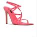 Nine West Shoes | Nine West Tilas Neon Hot Pink Patent Leather Square Strappy Sandal Heels Shoes | Color: Pink | Size: 6.5