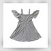 Zara Dresses | Girl’s Zara Cold Shoulder Black Striped Dress / Size 10 | Color: Black/White | Size: 10g