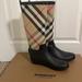 Burberry Shoes | Burberry Rainboots With Vintage Check Size 38 | Color: Black/Tan | Size: 8