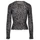 Langarmshirt URBAN CLASSICS "Damen Ladies AOP Mesh Turtleneck Longsleeve" Gr. XXL, grau (asphalt, black) Damen Shirts Jersey