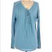 Pink Victoria's Secret Tops | Pink Victoria Secret L Blue Long Sleeve Shirt - M | Color: Blue | Size: M