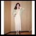 Zara Dresses | Embroidered Lace Dress | Color: Cream/White | Size: M