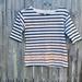 J. Crew Tops | J. Crew Navy Blue White Striped Neon Aztec Embroidered 3/4 Sleeve Boat N | Color: Blue/White | Size: Xs