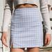 Brandy Melville Skirts | Brandy Melville Blue White Cara Plaid Mini Skirt - Xs/S | Color: Blue/White | Size: S