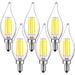 Luxrite 5 Watt (60 Watt Equivalent), CA11 LED, Dimmable Light Bulb, E12/Candelabra Base, Glass | 4.1 H x 1.3 W in | Wayfair LR21599-6PK