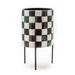 MacKenzie-Childs Courtly Check® Tabletop Planter Ceramic/Metal in Black/White | 9.5 H x 5 W x 5 D in | Wayfair 35514-1926
