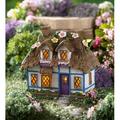 Plow & Hearth Solar Floral Fairy Garden Resin/Plastic | 10 H x 9.5 W x 7 D in | Wayfair 56948