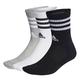 adidas Unisex Kinder Socken 3S C Spw Crw 3P, Medium Grey Heather/White/Black/White, IC1323, KL