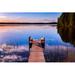 Millwood Pines Wooden Pier at Sunset by Wmaster890 - Wrapped Canvas Photograph Metal | 32 H x 48 W x 1.25 D in | Wayfair