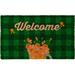 The Holiday Aisle® Garvy 30 in. x 18 in. Non-Slip Outdoor Door Mat Coir, Glass in Green | 30 H x 18 W x 1 D in | Wayfair