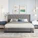 Latitude Run® Daleb Queen Storage Platform Bed w/ 3 Drawers Upholstered/Linen in Gray | 41 H x 66 W x 85.75 D in | Wayfair