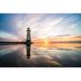 Breakwater Bay Lighthouse Standing in Pool by Matthew Troke - Wrapped Canvas Photograph Canvas | 8 H x 12 W x 1.25 D in | Wayfair