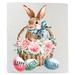 The Holiday Aisle® Happy Easter Blessing Bunny Kitchen SWEDISH DISH CLOTH ( Set Of 2) Cotton Blend in Brown/Gray | 8 H x 8 W in | Wayfair