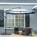 Arlmont & Co. Muemil 9'8" Cantilever Umbrella Metal in Blue/White/Navy | 76.5 H x 116.25 W x 116.25 D in | Wayfair FA40C4CBE832466D9DE33B243D33076E