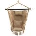 Dakota Fields Caterin Chair Hammock Canvas in White/Brown | 56.5 H x 39 W x 20 D in | Wayfair 98F83C34140542A984E167FB1D70A9BF