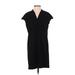 Carmen Carmen Marc Valvo Casual Dress - Shift V Neck Short sleeves: Black Print Dresses - Women's Size X-Small