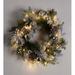 Plow & Hearth Evergreen Holiday 24" Lighted PVC & PE Blend Wreath in Gray/White | 7 H x 24 W x 24 D in | Wayfair 65S97